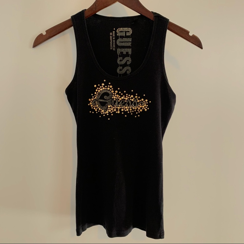 Guess Logo Ribbed Tank Top - Picture 7 of 7